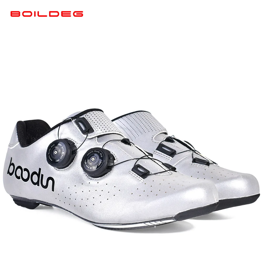 

BOODUN New Road Cycling Shoes Carbon Fiber Self-Locking Ultralight Breathable Wear Non-slip professional Bicycle Racing Shoes