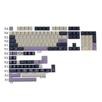 GMK Amethyst Keycap 140 Keys PBT Full Sets  Cherry Profile ANSI Layout ISO Enter DYE-Subbed Keycaps 3U 6.25U 7U Spacebar