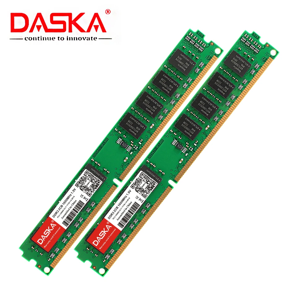 

DASKA New DDR3 4GB 2GB 1600/1333 MHz PC3-12800/10600 Desktop Memory DDR 3 Motherboard Ram DIMM