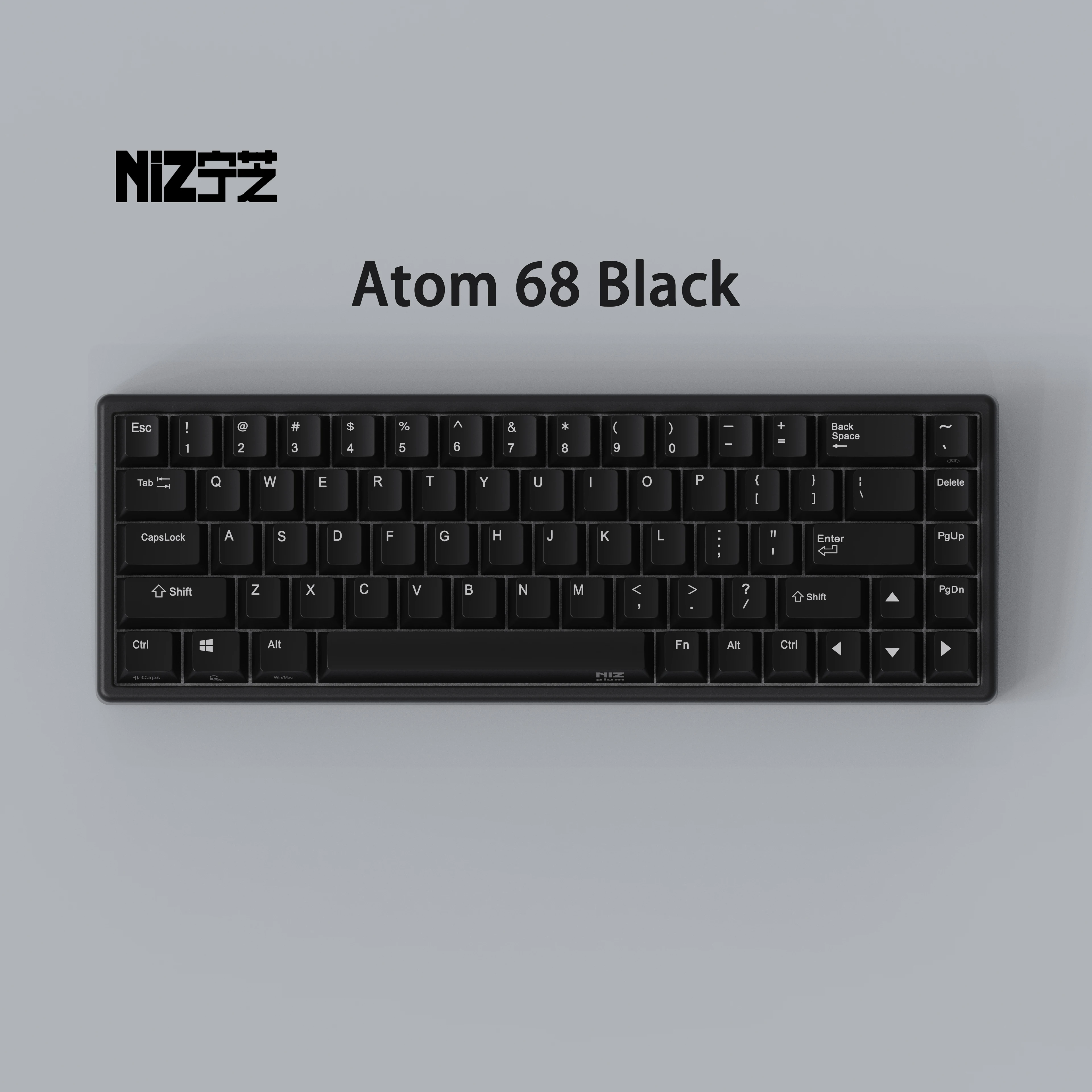 

New NiZ Atom68 Black EC Keyboard USB/Bluetooth RGB Multi-Function Programmer With PBT Keycaps For PC Laptop