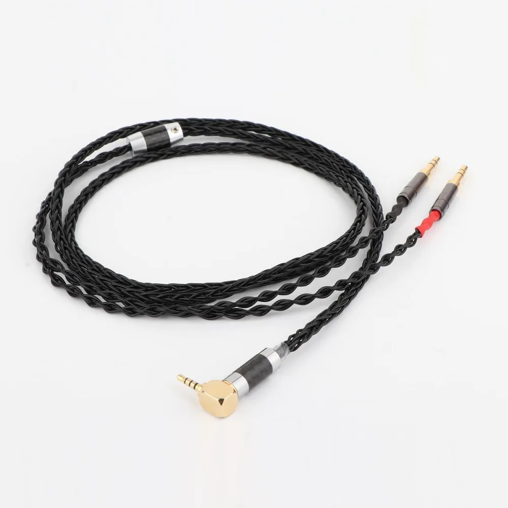 8 Core silver-plate Headphone Earphone Cable For Denon AH-D600 D7100 Hifi man Sundara Ananda HE1000se HE6se he400i he400se Arya