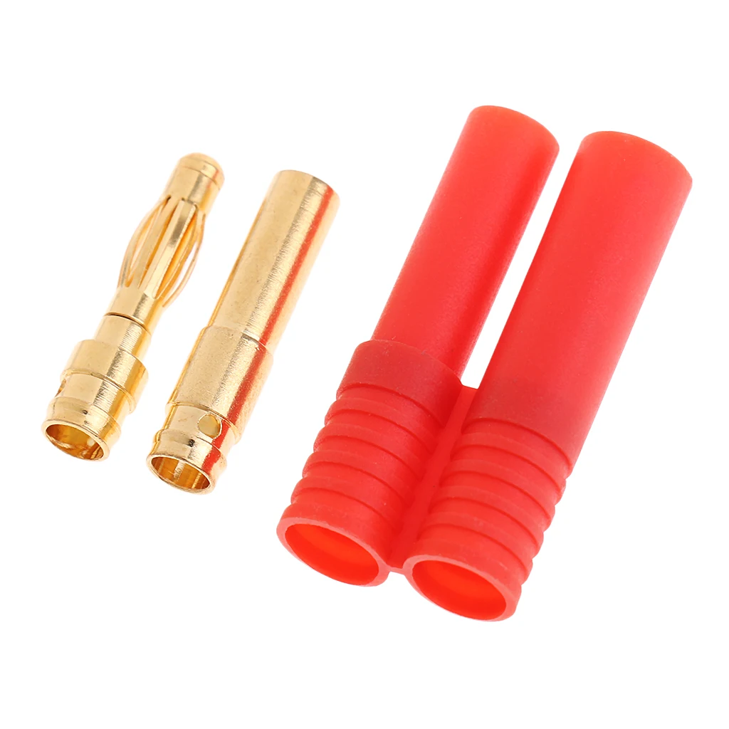 5 Pairs HXT 4.0mm Male to Female Connector Adapter 4mm Banana 4 Bullet Butt, Wireless EC2 Plug