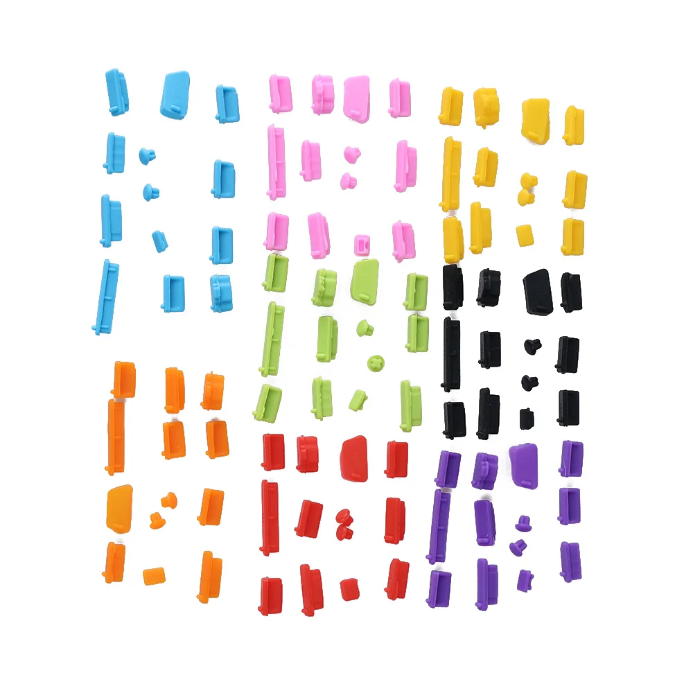 13Pcs Universal Dustproof USB Port HDMI-compatible RJ45 Interface Cover Silicone Anti Dust Plug Stopper For Laptop PC