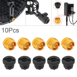 5Pcs 3/8 Female to 5/8 Male Adapter śrubowy Konwerter do statywu mikrofonowego Klips Uchwyt stojaka mikrofonowego Adapter Złoto Czarny Akcesoria