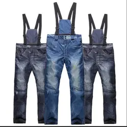 New Men Adult Warm Waterproof Snow Pants Outdoor Ski Snowboard Skate Bibs Adult Jeans Snow Pants