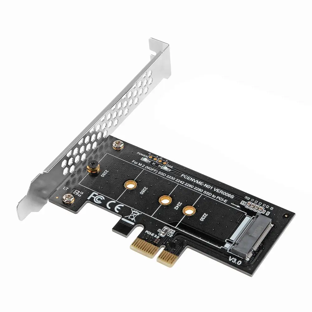 M.2 NVMe SSD Express Card PCIE 3.0 X1 to M Key Converter Adapter External SSD Support 2230,2242,2260,2280 for Samsung  PM961