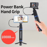 Power Code for gopro13,12,11 DJI Action5,4 Mobile Charging Handle Self Shooting Rod Mobile Micro Single Camera Power Bank Handle
