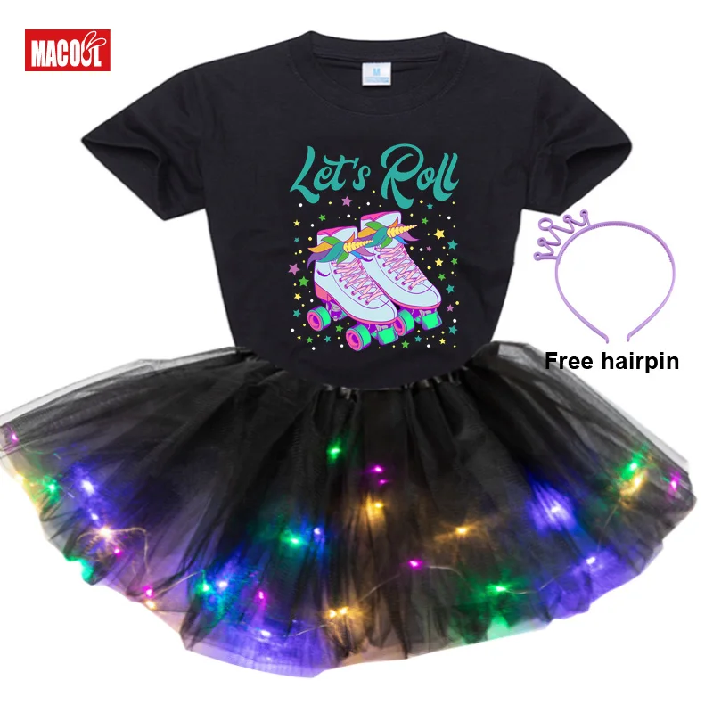 

Girls Dress Tutu Skirt Ribbon Tutu Birthday Gift Toddler Baby Outfit Girl Clothes Party Set Toddler Led Light Tutu Friend Skirt