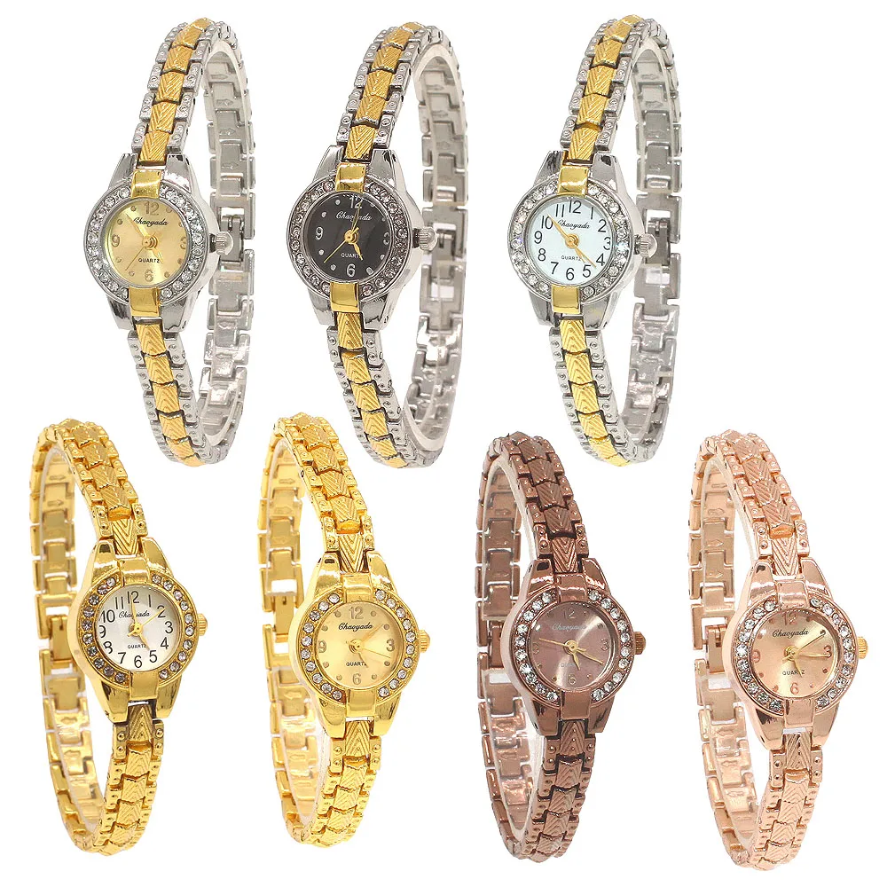 ใหม่แฟชั่นนาฬิกาแบรนด์หรูผู้หญิงสร้อยข้อมือสแตนเลสนาฬิกาสุภาพสตรีชุด Quartz นาฬิกา reloj mujer