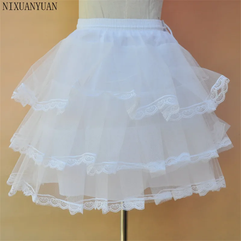 Wholesale Children Petticoat 3 Layers Lace Tulle Underskirt Flower Girl Dress Short Crinoline Little Girls/Kids/Child Underskirt