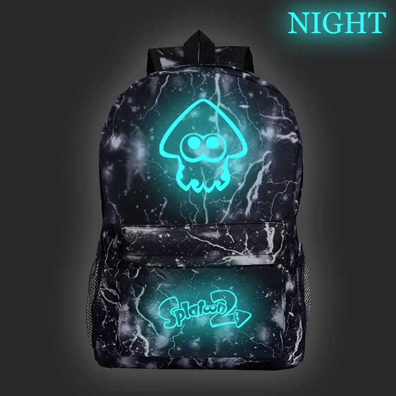 New Fashion Luminous Splatoon Backpack Students School Bag Boys Girls Bookbag Kids Daily Rucksack Teens Travel Bag Surprise Gift