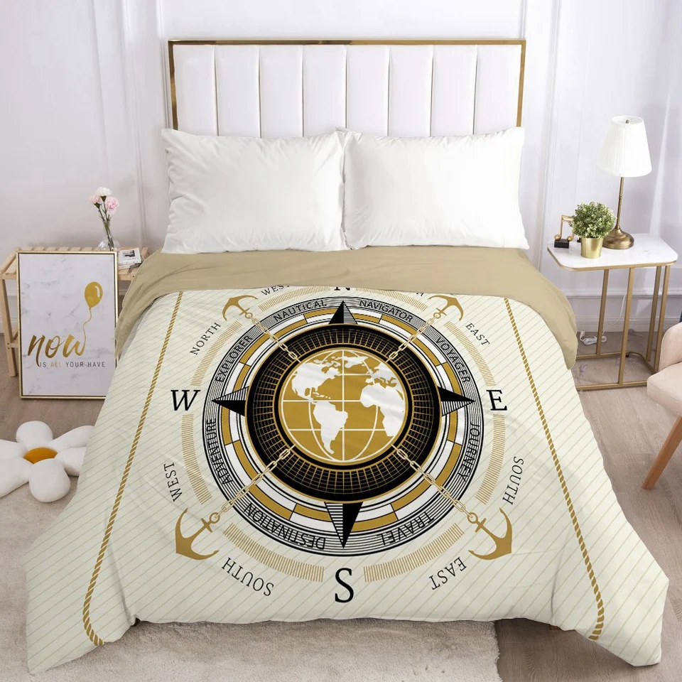 1pc Duvet cover Double/Queen/King 220x240/90/135/150 3D Bedding Comforter/Quilt/Blanket Cover with Zipper Retro boat