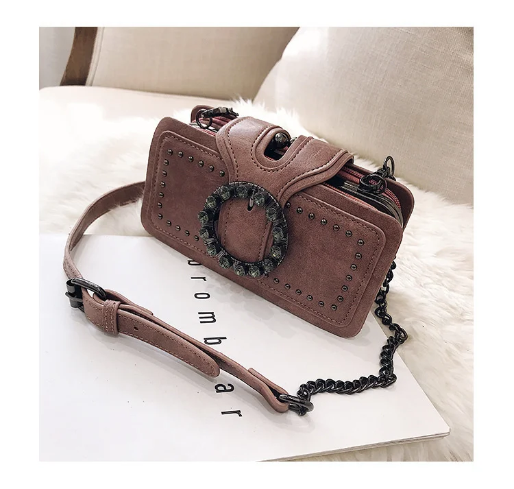 Heavy Metal Fashion - 2021 Retro Women Shoulder Bags Diamond Flap Cross-body Bag Machine Punk Style All-match Messenger Bags