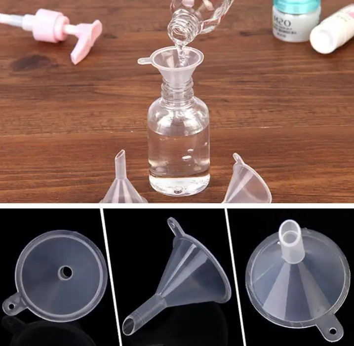 Mini Transparent Plastic Funnel Hopper Kitchen Cooking Accessories Gadgets Perfume Emulsion Packing Auxiliary Tool Wholesale