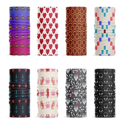 3D Printed Mini Pattern Dustproof Face Cover Men's Bandana Microfiber Seamless Tubular Sports Cycling Wrist Wrap Women Headscarf