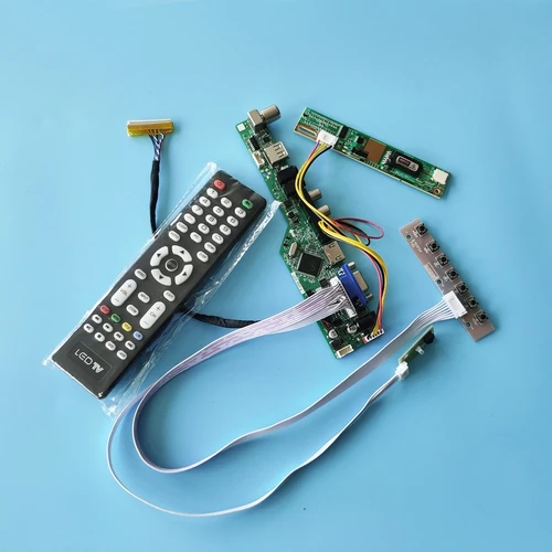 Pantalla compatible con LP150X08 (A2)/(A3)/(A5)/(TL)(A2)/(TL)(A6) 1CCFL LVDS 30-Pin DIY kit display controller board VGA + AV + USB 1024*768