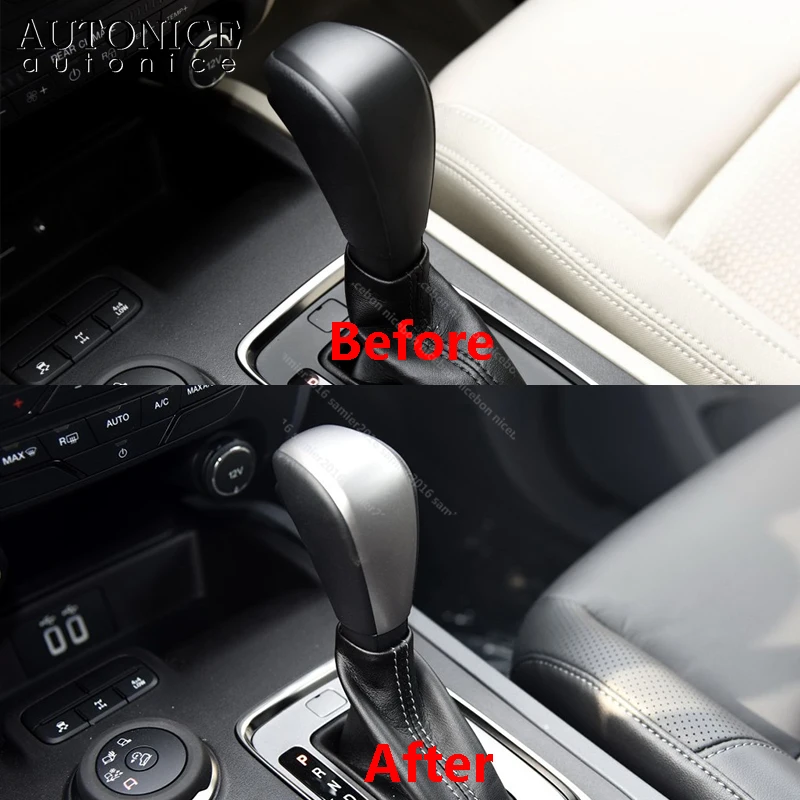 Interior Gear Shift Knob Decorator Cover Trim Fit for Ford Ranger Everest Endeavour 2015 2016 2017 2018 2019