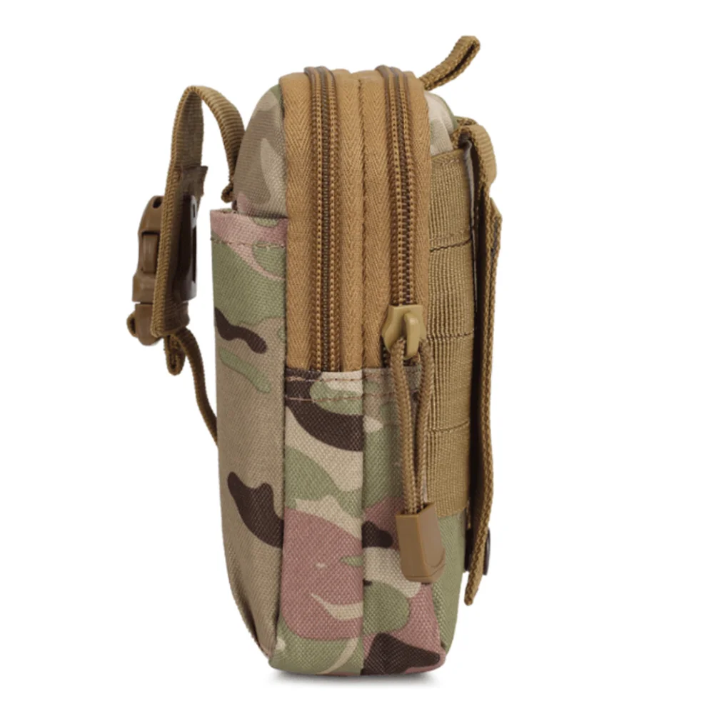 Riñonera táctica Universal para exteriores, bolsa de cintura Molle EDC con funda para teléfono móvil para deportes, senderismo, Camping