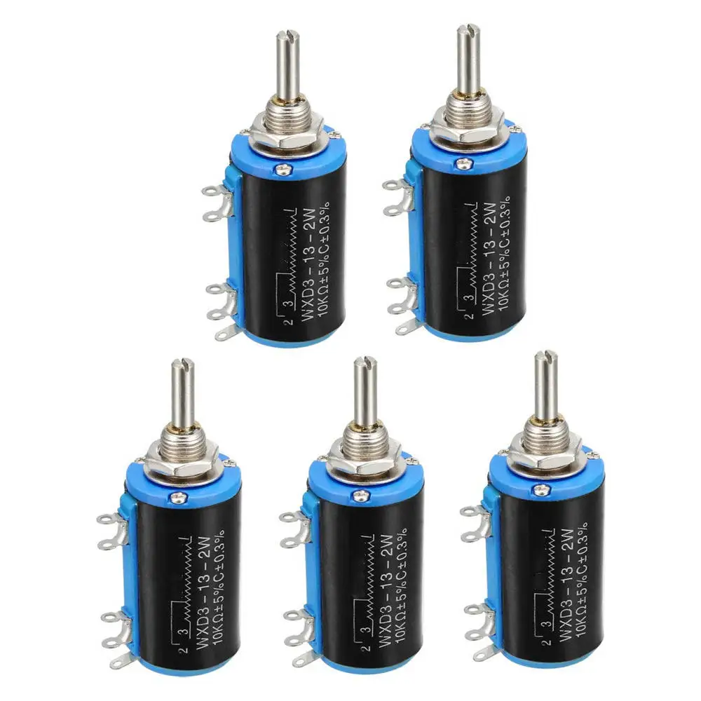 WXD3-13-2W Precision Potentiometer 100/220/470/680/1K 2.2K 4.7K 5.6K 6.8K10K 47K 100K Ohm Wirewound Multi-Turn Potentiometer