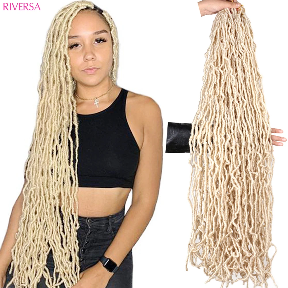 New Faux Locs Crochet Hair 36 inch Faux Locks Crochet Braid Curly Hair Soft Locs Meche De Cheveux Pour Crochet Braid Hair Locks