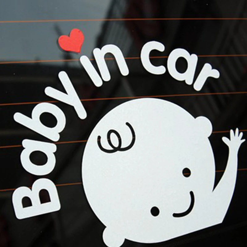 Baby In Car Car sticker Baby On Board Funny PVC Car Body Window Warning Sign Child Car Stickers and Decals Car-stylingkk15*13cm