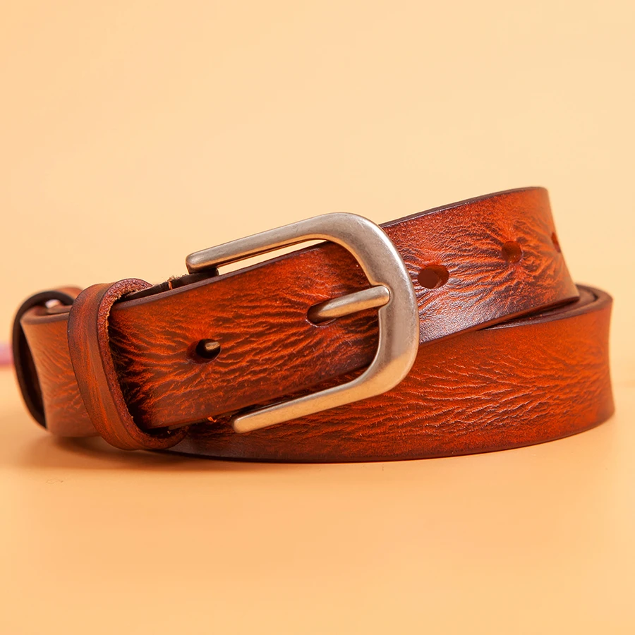 Fashion Cowskin Genuine Leather Belt Luxury Strap Dress And Jeans Belts For Female Fashion Pin Buckle For Women