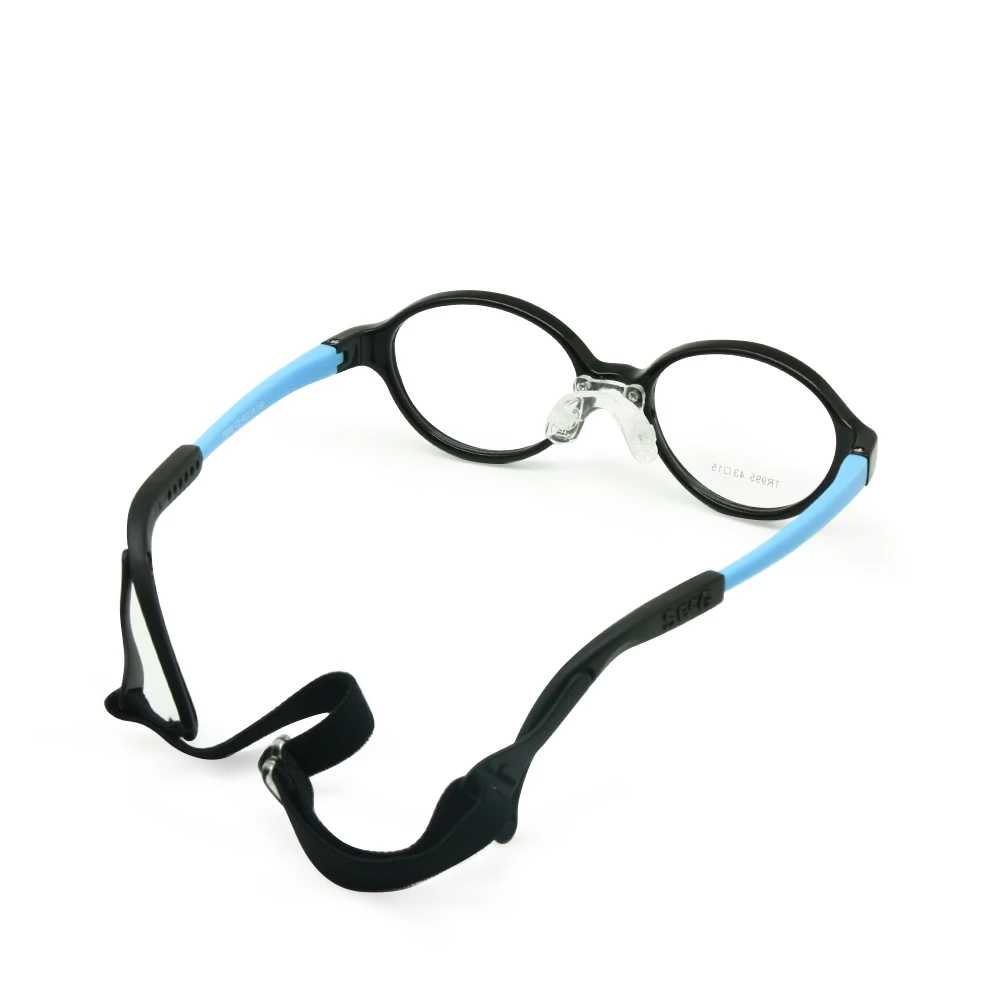 Children Glasses Frame Size 43 Ear Grips Strap Head Band Nose Pad Flexible Silicone Bendable Optical Kids Eyeglasses