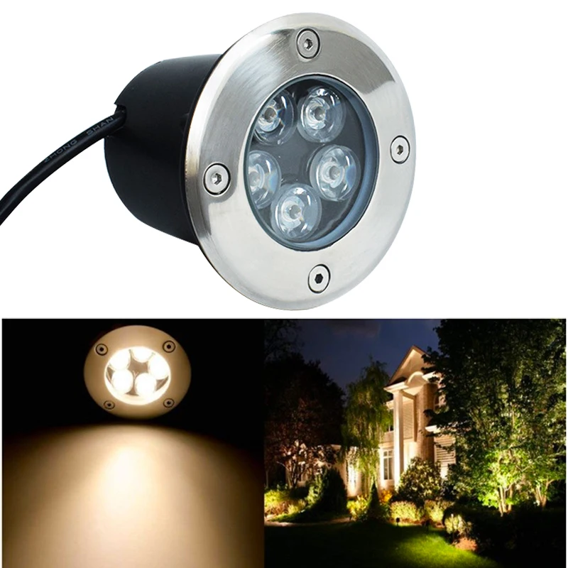 

4pcs LED Underground Light 1W 3W 5W Outdoor Ground Garden Path Floor Buried Yard Spot Landscape IP67 Waterproof 110V 220V 12V