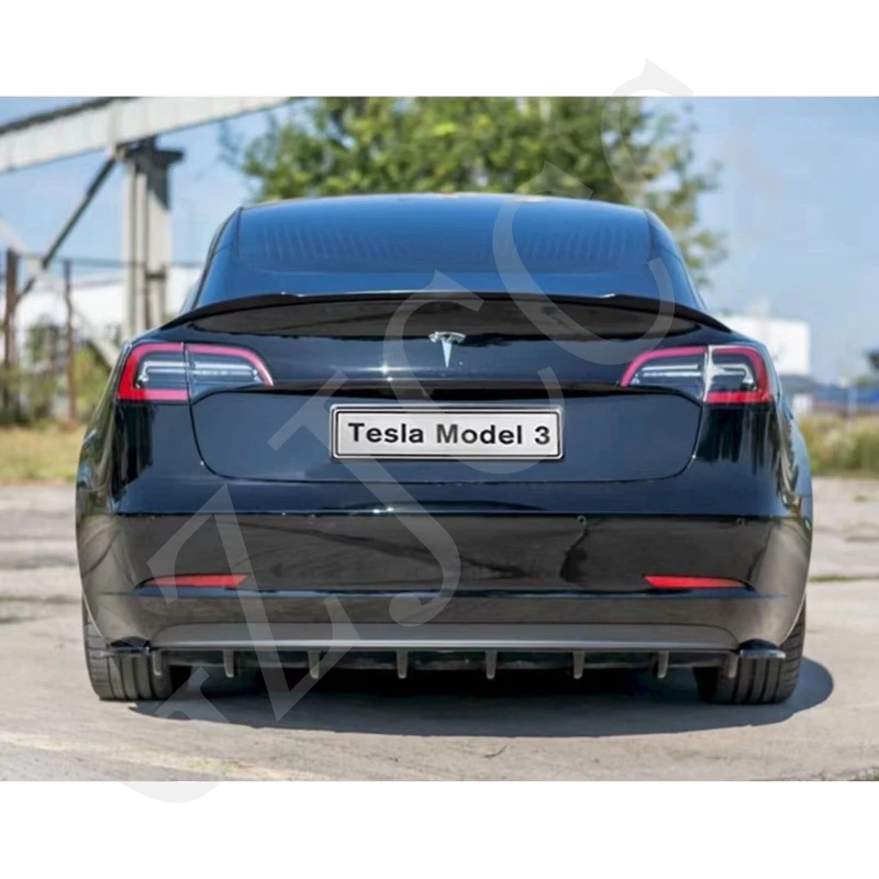 for Tesla Model 3 2017-2020 ABS material side skirt body kit car front bumper spoiler car styling