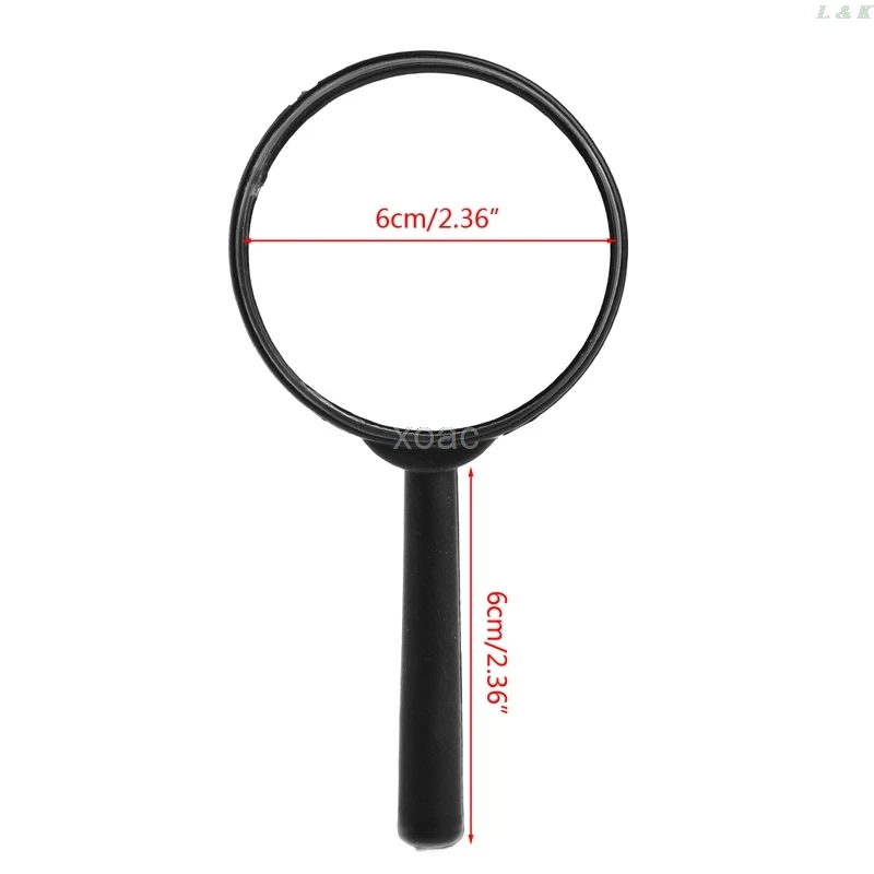 Magnifier 60mm Hand Held 5X Magnifying Loupe Reading Glass Lens   M10 dropship