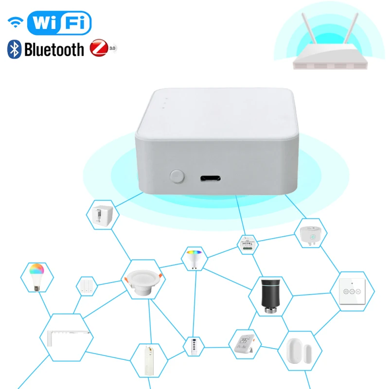 Tuya ZigBee Smart Gateway Hub Smart Home Bridge WiFi+ +Zigbee Multi-mode Gateway Smart life APP Remote Control