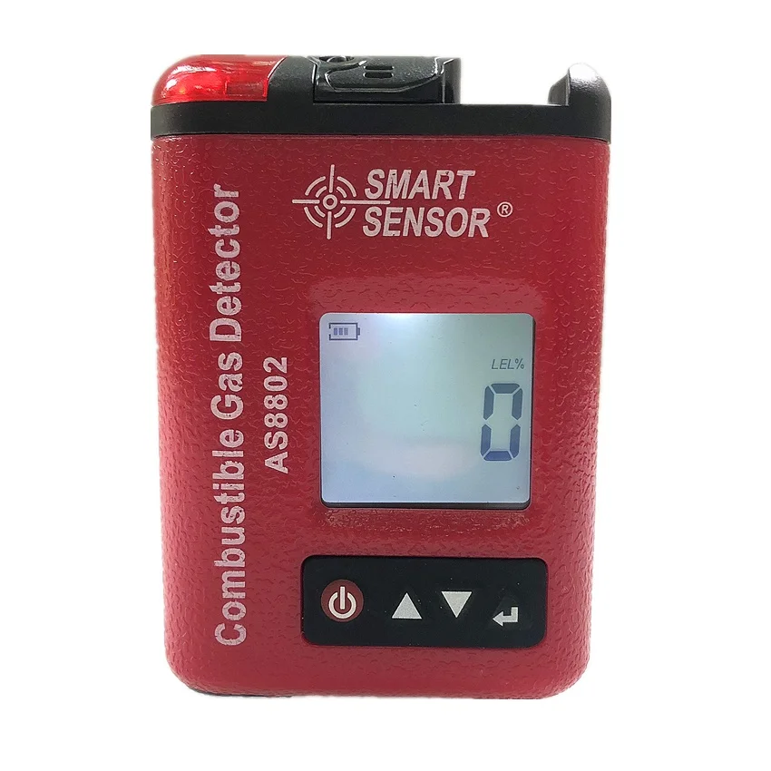 

Combustible Gas Meter Portable Gasoline Gas Leak Alarm Defector Port Flammable Gas Analyzer Range 0-100%LEL SmartSensor AS8802