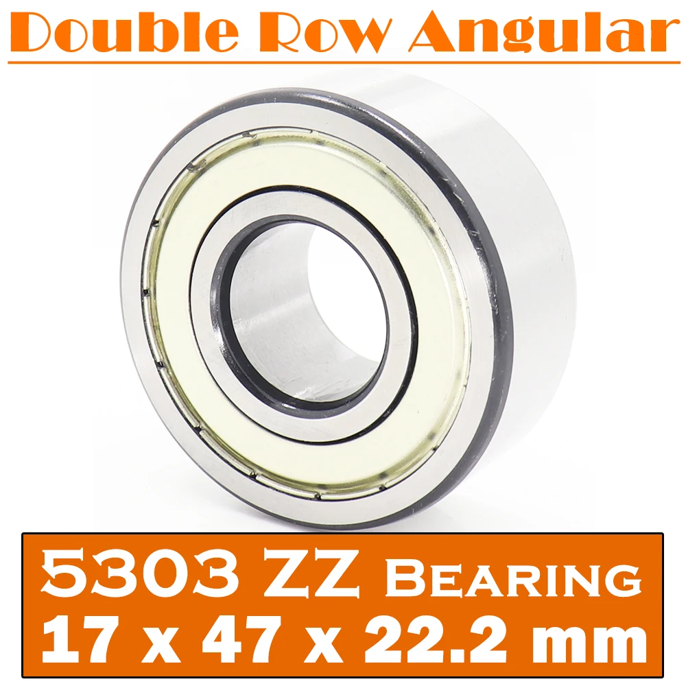 5303 ZZ Bearing 17*47*22.2 mm ( 1 PC ) Axial Double Row Angular Contact 5303ZZ 3303 ZZ 3056303 Ball Bearings