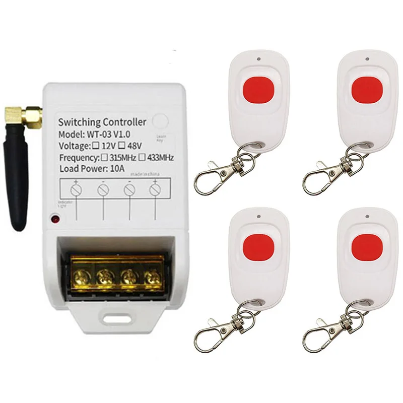 

DC12V-48V 1CH 1CH 30A RF Wireless Remote Control Switch System,Receiver+Transmitter Can Time delay Garage Doors /window/lamp