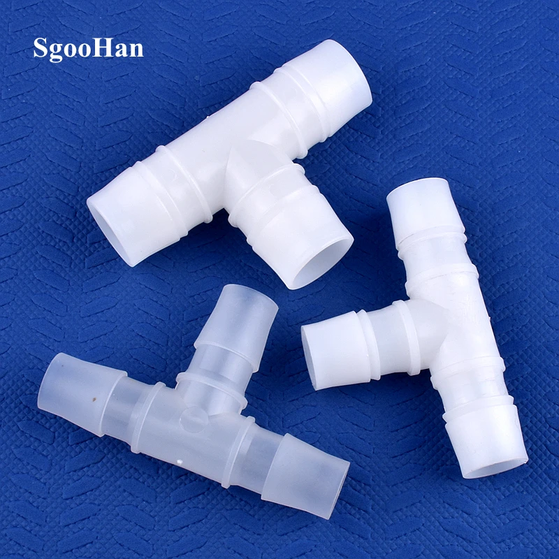 1~100pcs Big Size 17.5 20 25mm Plastic Tee Connectors Garden Irrigation  Pipe Joint Aquarium Tank Air Pump Hose Pagoda Joints