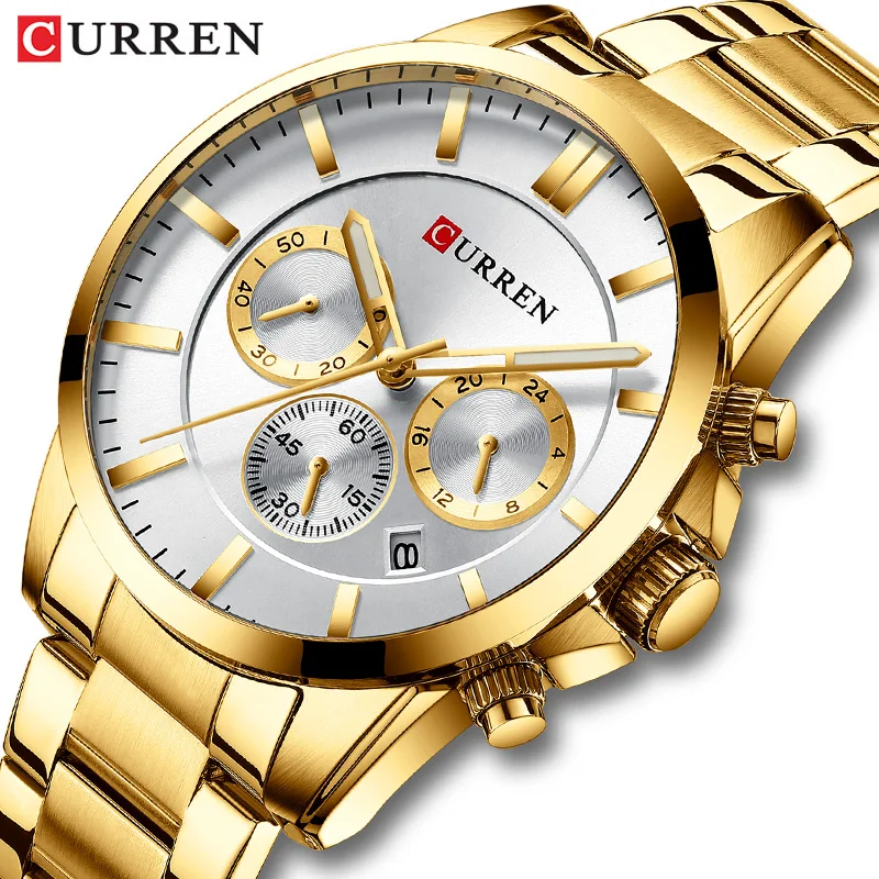 

Watch Men CURREN Top Brand Luxury Quartz Men's Watches Waterproof Sports Wrist Watch Chronograph Male Clock Relogio Masculino