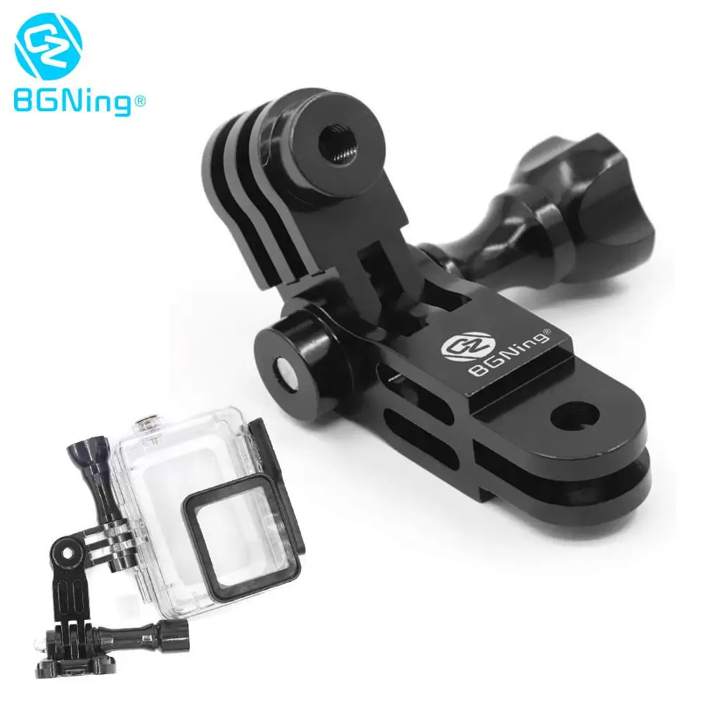 CNC Aluminum Three-Way Pivot Arm Mount Adapter for GOPRO Hero 13 12 11 10 DJI Yi SJcam EKEN AEE Sony Action Camera Tripod Holder