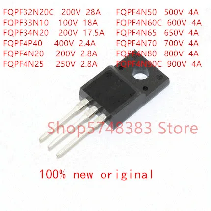 

10PCS FQPF32N20C FQPF33N10 FQPF34N20 FQPF4P40 FQPF4N20 FQPF4N25 FQPF4N50 FQPF4N60C FQPF4N65 FQPF4N70 FQPF4N80 FQPF4N90C TO-220F