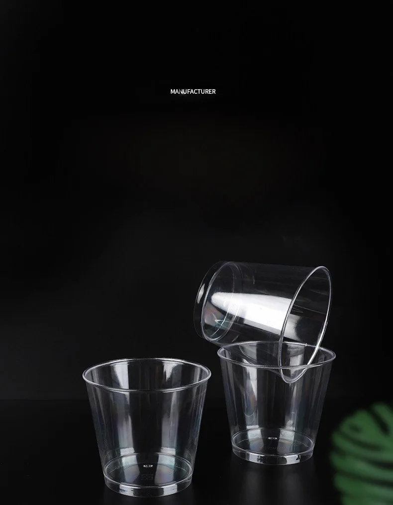 MONGKA 180ml Clear Plastic Disposable Cups, Perfect Container for Jello Shots, Condiments, Tasting, Sauce, Dipping, Samples