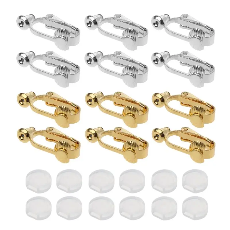 24Pcs DIY Earring Converter With Comfort Earring Pads Turn Any Pierced Earrings Into Clip-On No-pierced Jewelry Findings