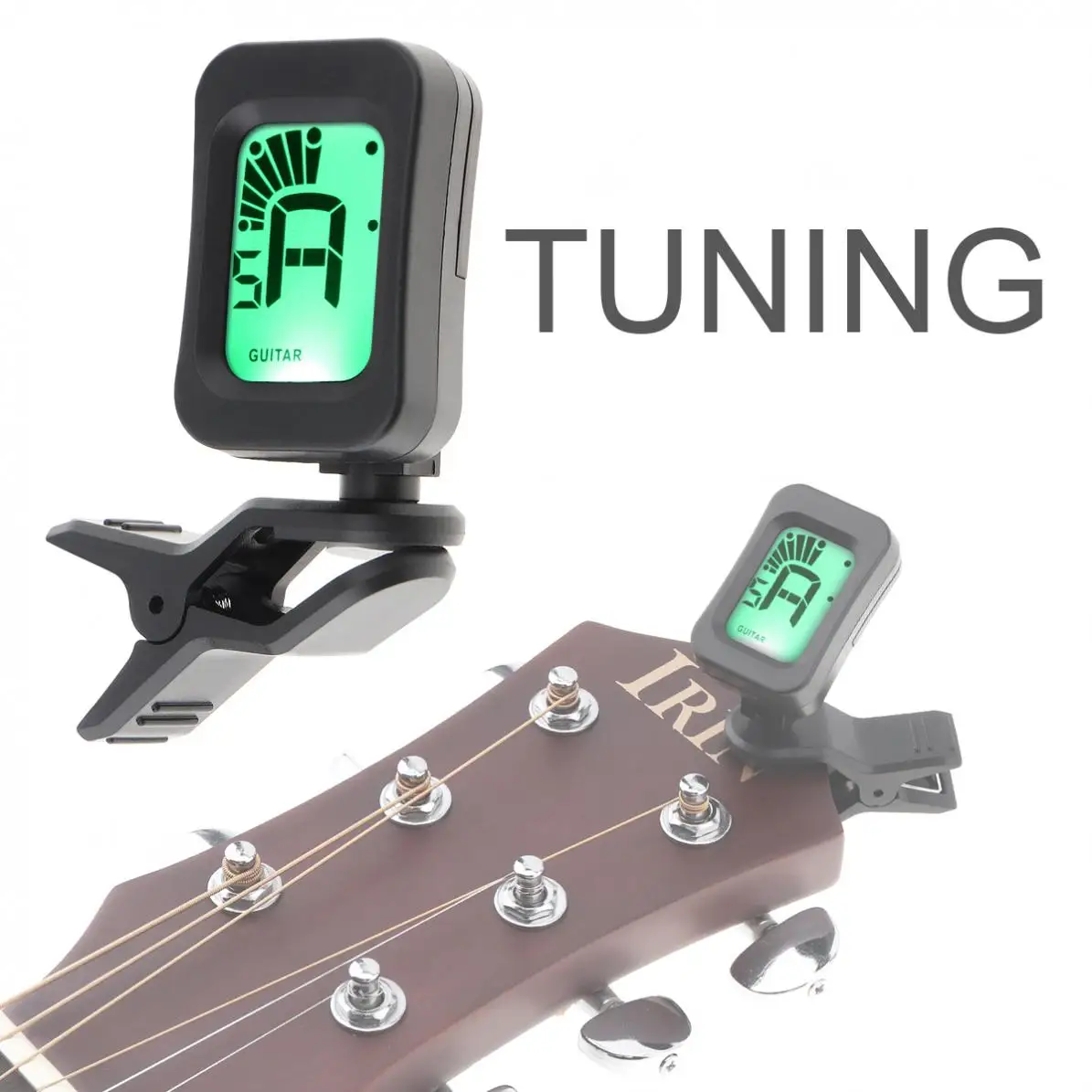 Portable LCD Display Digital Tuner Guitar Parts Tuner Clip/Strap/Sticker/String/Picks/Capo Optional For Bass / Ukulele / Violin