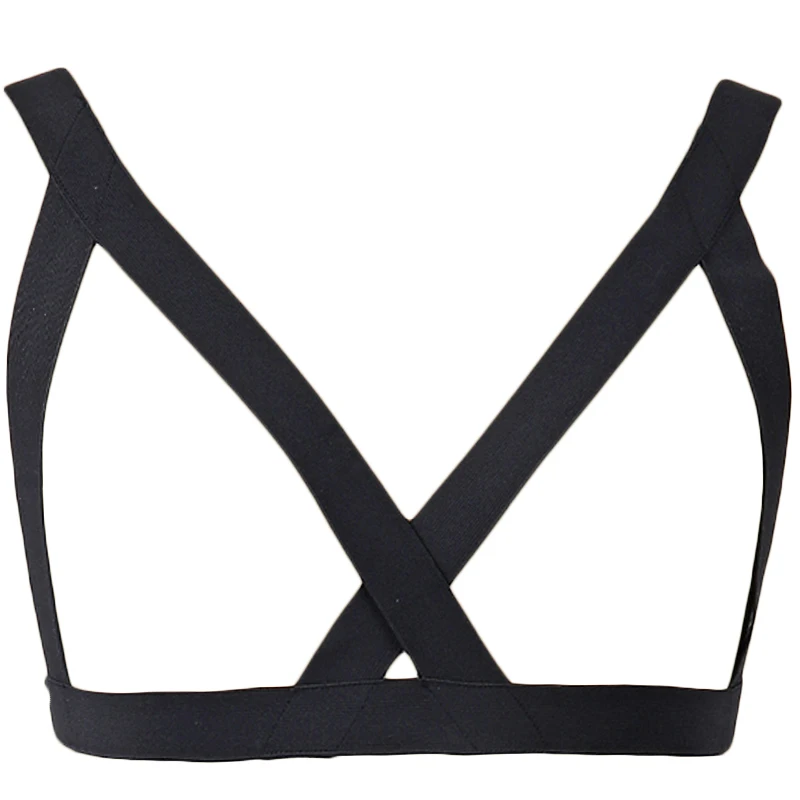 

Black Open Chest Cage Bra Sexy Bondage Harness Lingerie Pastel Goth Body Cage Punk Edgy Body Harness Women's Belt