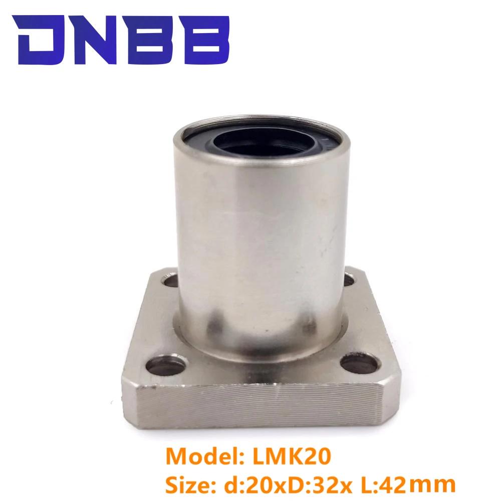 1pc  LMK20UU type Nickel plating flange linear bearing for 3D printer linear Rod 20mm shaft LMK20 LMK