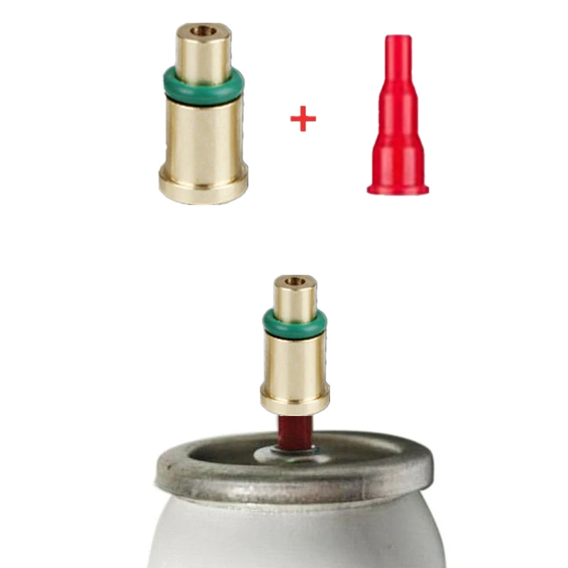 Brass Copper Gas Refill Head & Plastic Butane Nozzle Adapter For Dupont Ligne1 Red Caps Large Lighter Reusable Inflatable Tools