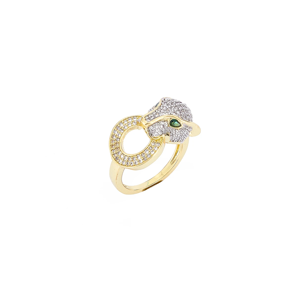 2021 Apr Finger Rings Women Round Crystal Caesar Ring Gold Color Ethnic Wedding Jewelry Ring