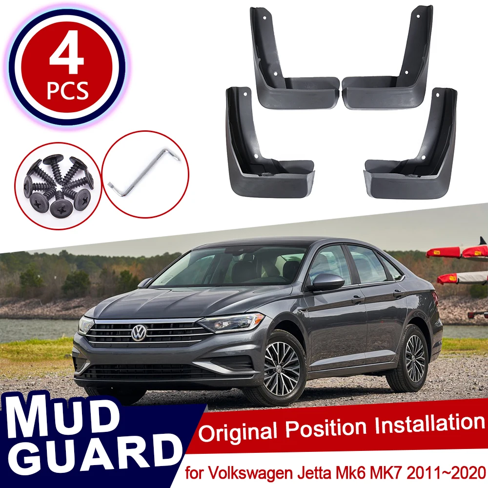 

for Volkswagen VW Jetta A6 A7 5C6 Mk6 MK7 6 7 2011~2020 Car Mud Flaps Mudguard Splash Guards Fender Mudflaps 2016 2017 2018