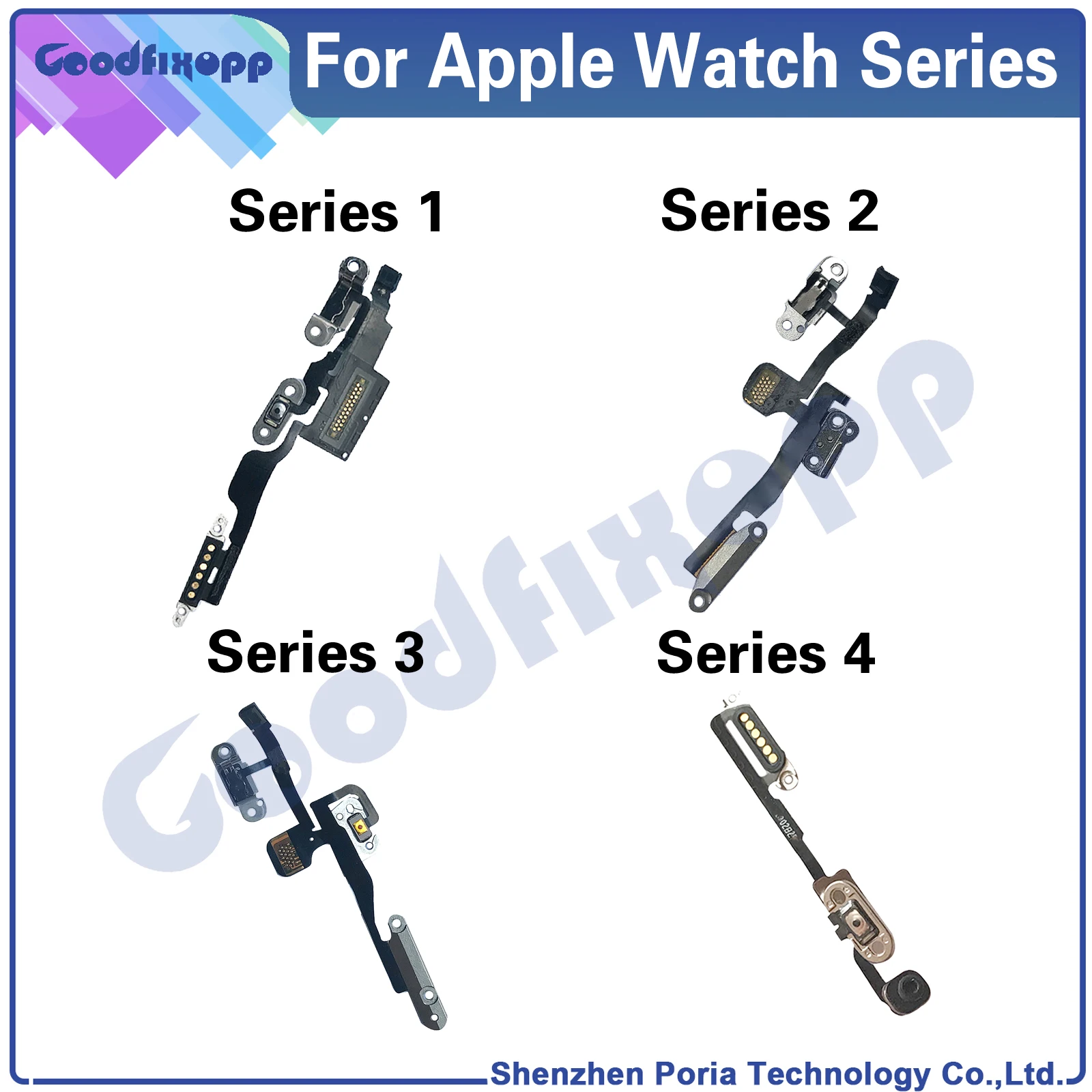For Apple Watch Series 1 2 3 4 5 6 38MM 40MM 42MM 44MM Power On Off Key Flex Cable Power Button Flex Cable Replacement Parts