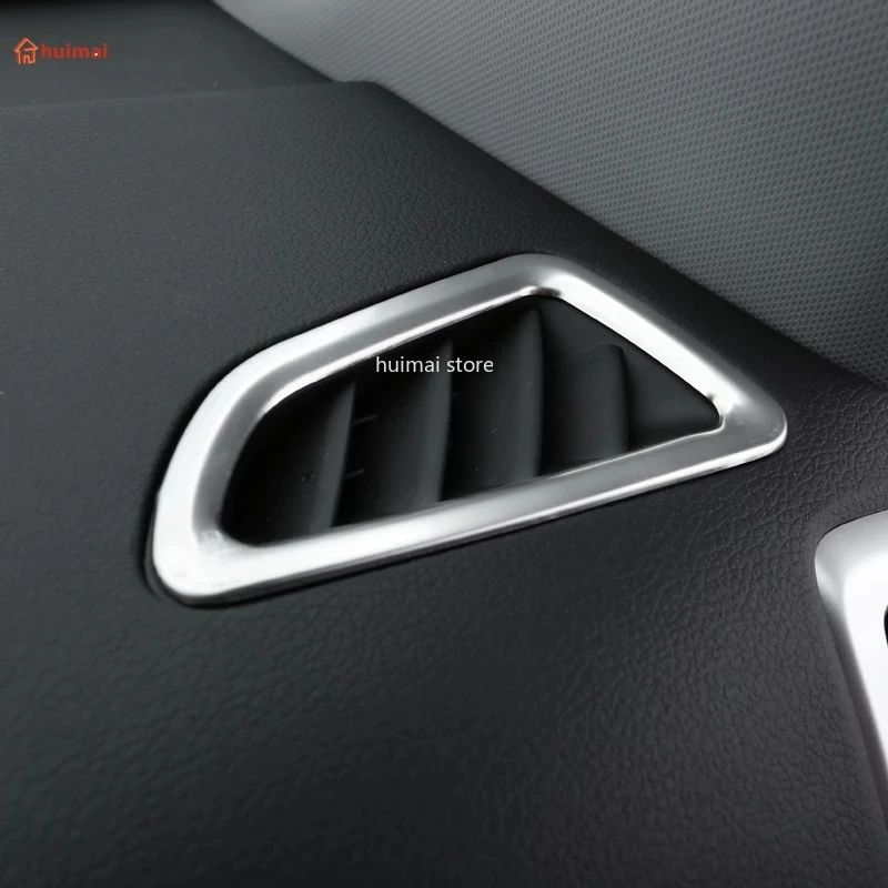 For Hyundai Tucson 2015- 2019  carbonfiber Dashboard Air Conditioner AC Outlet Vent Frame Cover Trim Silver ABS Sticker image 4