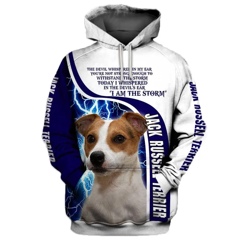 Unisex 3D Grafik Hoodies Sweatshirts Tiere Hund Kunst Jack Russell Terrier Hoodie männer Casual Streetwear Sweatshirt Pullover-23