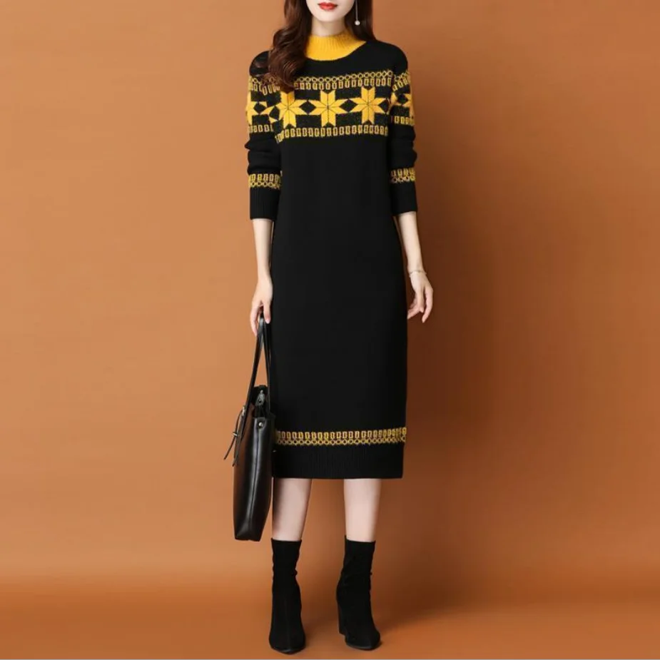 เดรสสเวตเตอร์สำหรับผู้หญิงเสื้อยืดแขนยาวฟิตเนสแบบสวมหัวทรงหลวมเสื้อถักชั้นนอกสำหรับฤดูใบไม้ผลิและฤดูใบไม้ร่วง